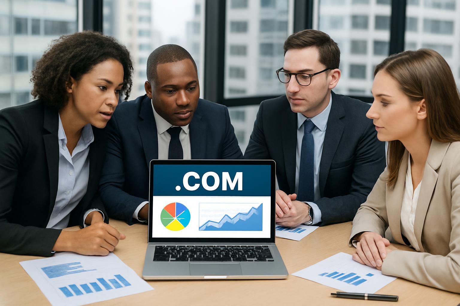 Resultados y análisis de dominios .com en entorno empresarial 2026