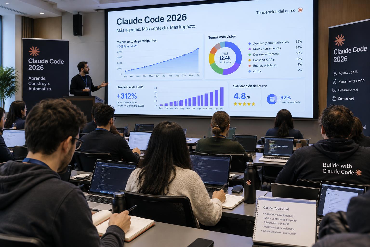 Resultados y análisis de claude code 2026 curso completo en español en entorno empresarial 2026
